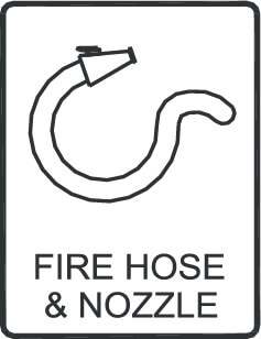 Fire hose & nozzle