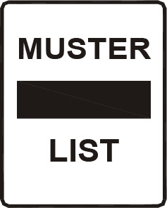 Muster list / station bill