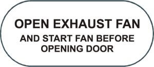 Start fan prior to open door