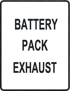 Battery pack exhaust
