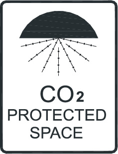 CO2 protected space