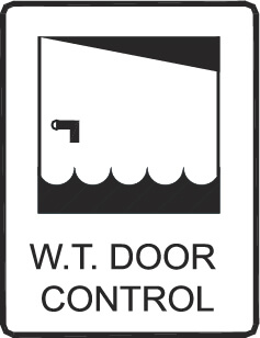 Watertight door control - left