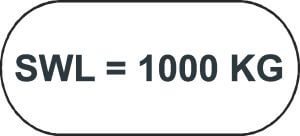 SWL =  1000 KG