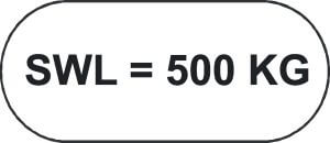 SWL =  500 KG