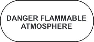 Danger - flammable atmosphere